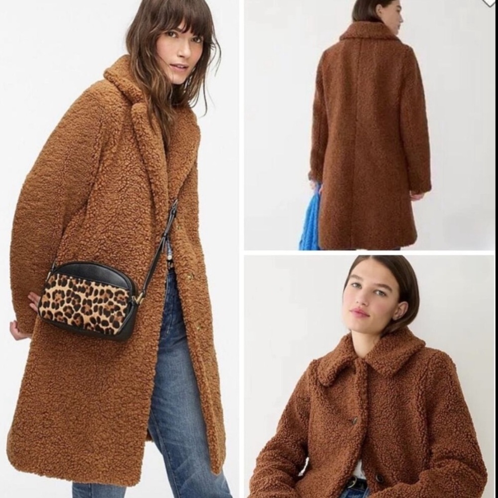 J. Crew Brown Teddy Coat
